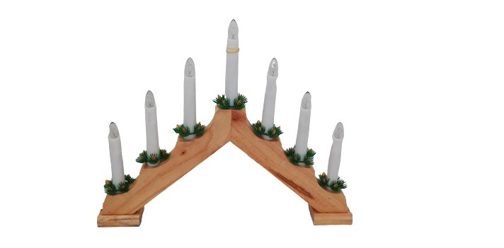 Vánoční svícen 7 svíček dřevěný - Dekorace a domácnost Dekorace Vánoce a Silvestr